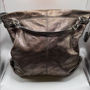 Coach Metallic Brown Shoulder Bag
